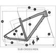 SCOTT SUB CROSS 40 GRANITE BLACK/BRUSHED SILVER 2022 FÉRFI CROSS KERÉKPÁR