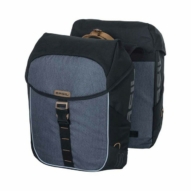 Basil dupla táska Miles Double Bag, Universal Bridge system, fekete szürke