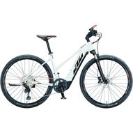 KTM MACINA CROSS 610 TRAPÉZ metallic white (black+orange) Női Elektromos Cross Trekking Kerékpár 2021