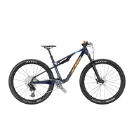 KTM SCARP MT MASTER  M/43 Összteleszkópos MTB kerékpár TRANSPARENT BLUE ON CARBON színben