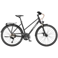 KTM LIFE 1964 TRAPÉZ BLACK MATT (GREY+ORANGE) 2024 NŐI TREKKING KERÉKPÁR