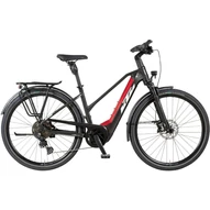 KTM MACINA ETOUR PRO LTD (S) TRAPÉZ BLACK MATT ( WHITE+RED ) NŐI ELEKTROMOS TREKKING KERÉKPÁR 2023