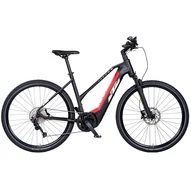 KTM MACINA ECROSS PRO 750 (S) TRAPÉZ BLACK MATT (WHITE+RED) NŐI ELEKTROMOS CROSS TREKKING KERÉKPÁR 2023