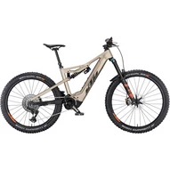 KTM MACINA PROWLER PRESTIGE PLATINA BRONZE MATT (BLACK+ORANGE) 2023 FÉRFI ELEKTROMOS ÖSSZTELESZKÓPOS MTB KERÉKPÁR