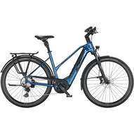 KTM MACINA STYLE 730 TRAPÉZ VITAL BLUE (BLACK+SILVER) NŐI ELEKTROMOS TREKKING KERÉKPÁR 2022