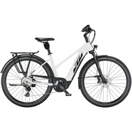 KTM MACINA TOUR CX 610 TRAPÉZ metallic white (black+orange) Női Elektromos Trekking Kerékpár 2022