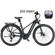 KTM MACINA TOUR CX 610 TRAPÉZ black matt (grey+yellow) Női Elektromos Trekking Kerékpár 2022
