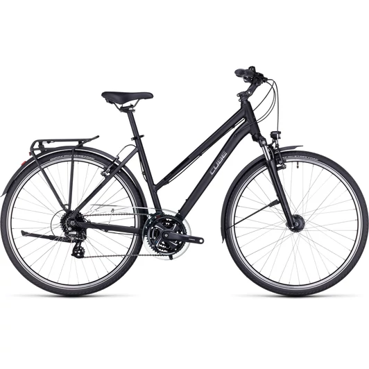 CUBE TOURING BLACK N METAL TRAPÉZ 2023 NŐI TREKKING KERÉKPÁR
