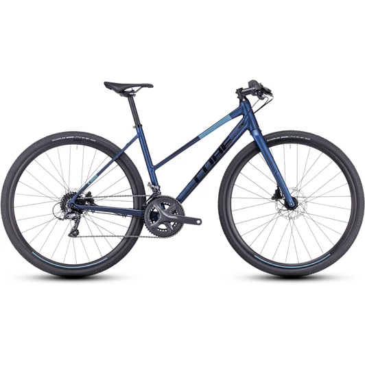 CUBE NULANE VELVETBLUE N BLACK TRAPÉZ 2023 NŐI FITNESS KERÉKPÁR