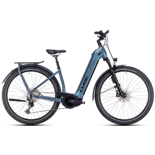 CUBE KATHMANDU HYBRID ABS 750 EASY ENTRY SMARAGDGREY´N´BLUE 2023 UNISEX ELEKTROMOS TREKKING KERÉKPÁR