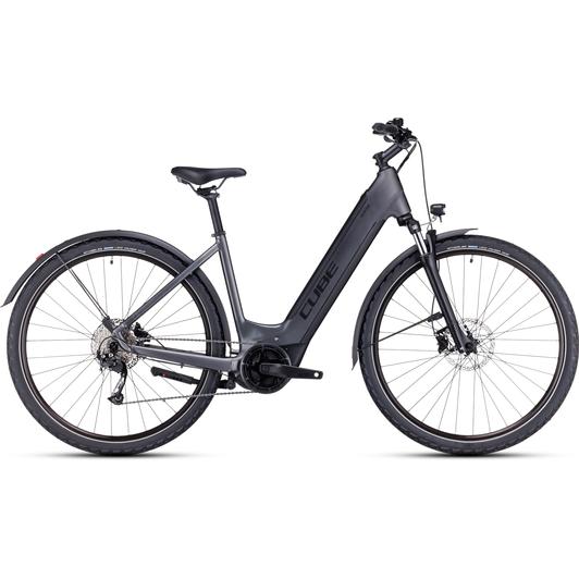 Cube Nuride Hybrid Performance 625 Allroad EASY ENTRY graphite´n´black Unisex Elektromos Cross Trekking Kerékpár 2023