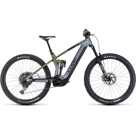 Cube Stereo Hybrid 140 HPC TM 750 29 flashgrey´n´olive Férfi Elektromos Összteleszkópos MTB Kerékpár 2023