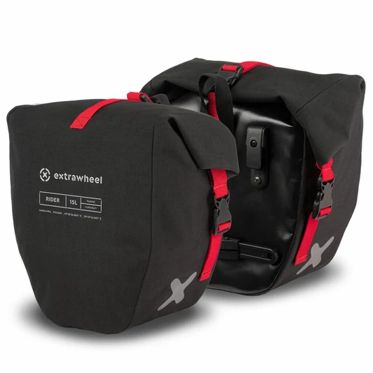 EXTRAWHEEL BIKER Premium 2×15L Kerékpáros Vízálló Csomagtartó Táska