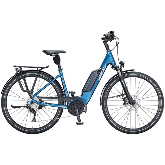 KTM MACINA FUN P510 DENIM (SILVER+WHITE) UNISEX ELEKTROMOS TREKKING KERÉKPÁR 2021