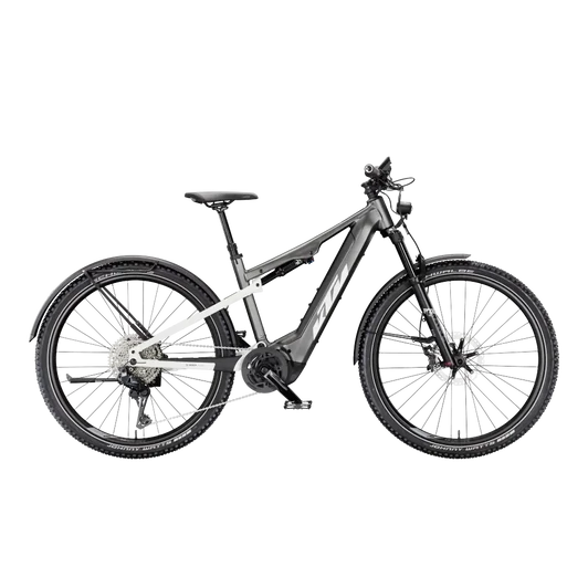 KTM MACINA CHACANA 791 LFC Di2  L/48 Összteleszkópos elektromos  MTB kerékpár MACHINE GREY+WHITE MATT színben