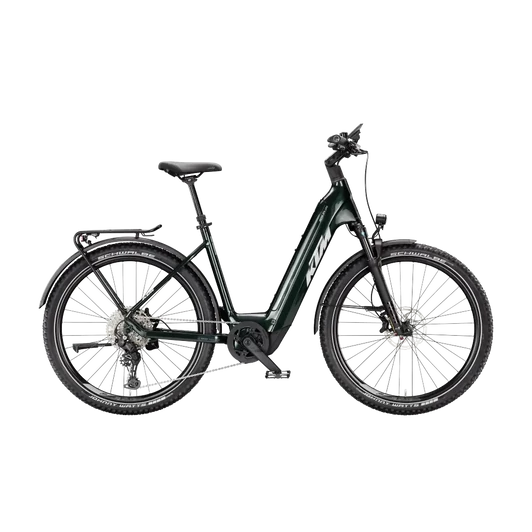 KTM MACINA AERA 872 LFC  US 43 Unisex elektromos MTB kerékpár SMARAGD BLACK színben