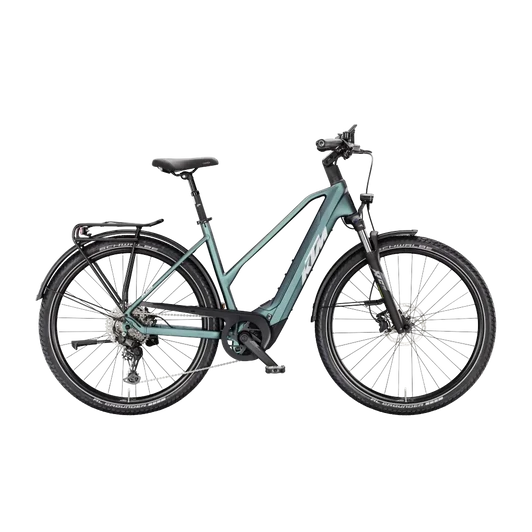 KTM MACINA GRAN 820  D 51 Női elektromos trekking- túra kerékpár GREEN PURPLE FLIP MATT színben