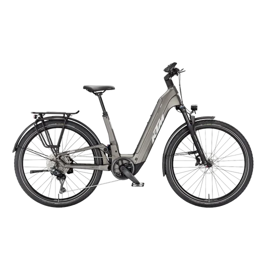 KTM MACINA STYLE FS PRIME Di2  US 51 Unisex elektromos összteleszkópos MTB kerékpár MACHINE GREY MATT színben