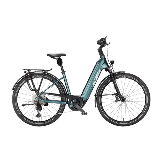 KTM MACINA STYLE 810  US 51 Unisex elektromos trekking- túra kerékpár GREEN PURPLE FLIP MATT színben