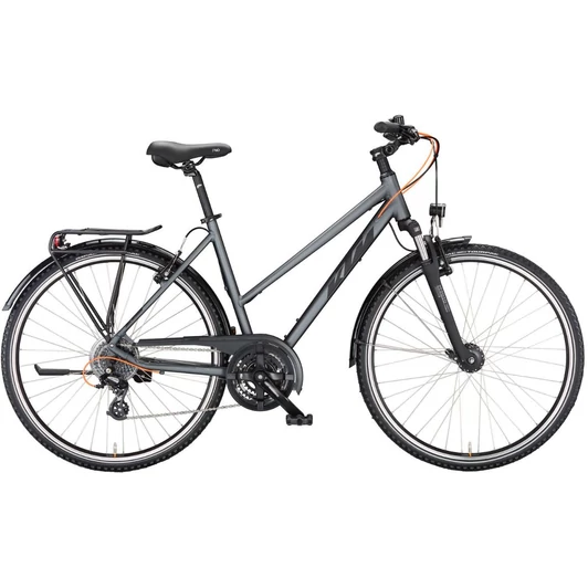 KTM LIFE JOY TRAPÉZ STEELGREY MATT (BLACK+ORANGE) 2023 NŐI TREKKING KERÉKPÁR