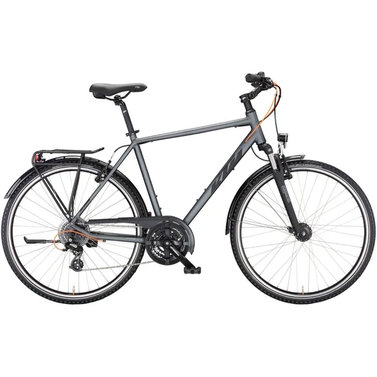 KTM LIFE JOY STEELGREY MATT (BLACK+ORANGE) 2023 FÉRFI TREKKING KERÉKPÁR