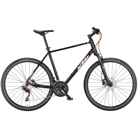 KTM X-LIFE ACTION FLAMING BLACK (SILVER MATT + ORANGE MATT) 2023 FÉRFI CROSS TREKKING KERÉKPÁR