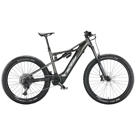 KTM MACINA KAPOHO 6971 MACHINE GREY (SILVER+BLACK) FÉRFI ELEKTROMOS ÖSSZTELESZKÓPOS MTB KERÉKPÁR 2022