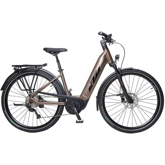 KTM MACINA TOUR P510 EASY ENTRY oak (black+orange) Unisex Elektromos Trekking Kerékpár 2022