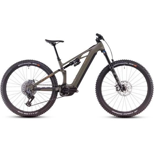 CUBE STEREO HYBRID ONE44 HPC TM DUSTYOLIVE´N´GOLD - 2025 - ÖSSZTELESZKÓPOS MTB ELEKTROMOS KERÉKPÁR - S - 27,5"