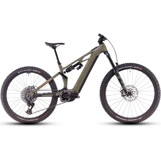 CUBE STEREO HYBRID ONE77 HPC 800 TM DUSTYOLIVE´N´GOLD - 2025 - ÖSSZTELESZKÓPOS MTB ELEKTROMOS KERÉKPÁR - XL