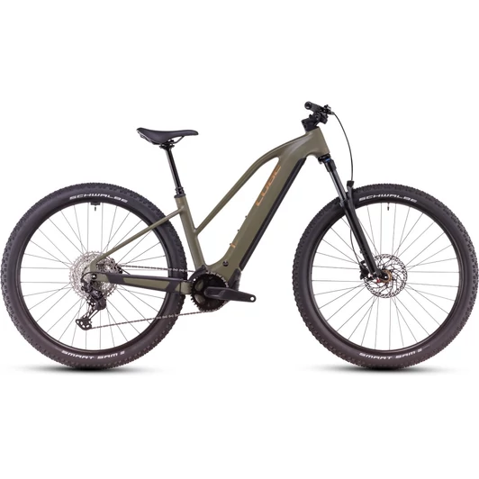 CUBE REACTION HYBRID PRO 600 DUSTYOLIVE´N´GOLD - 2025 - MTB ELEKTROMOS KERÉKPÁR - TRAPEZE XL - 29"