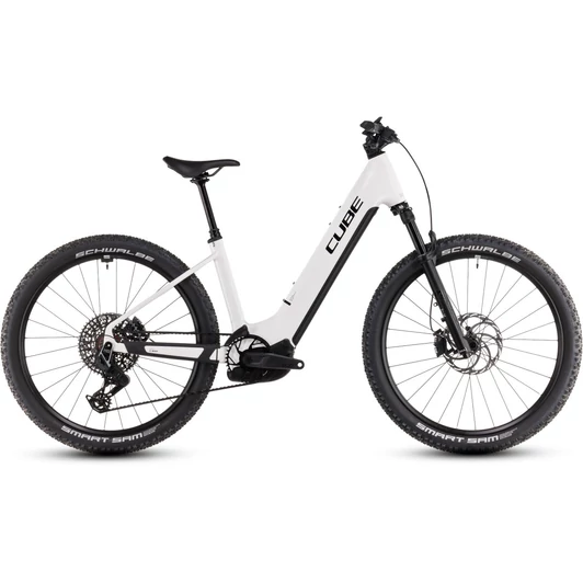 CUBE REACTION HYBRID SLT 800 METALLICWHITE´N´BLACK - 2025 - MTB ELEKTROMOS KERÉKPÁR - EASY ENTRY L - 27,5"