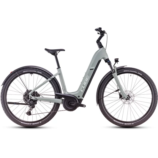 CUBE NURIDE HYBRID PRO 600 ALLROAD PISTACHIO´N´STONEGREY - 2025 - CROSS TREKKING ELEKTROMOS KERÉKPÁR - EASY ENTRY 50 CM