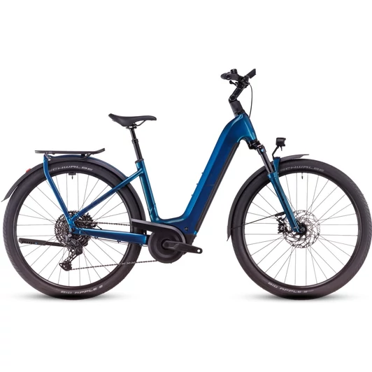 CUBE KATHMANDU HYBRID EX 800 ELECTRICBLUE´N´CHROME - 2025 - TREKKING ELEKTROMOS KERÉKPÁR - EASY ENTRY 50 CM