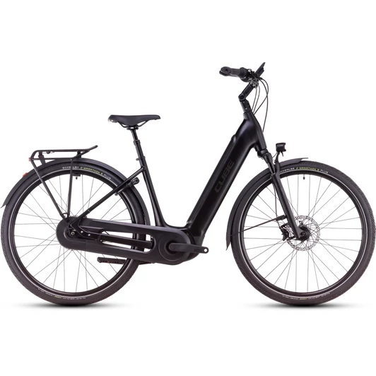 CUBE SUPREME HYBRID COMFORT SLX 625 BLACK´N´METAL - 2025 - VÁROSI ELEKTROMOS KERÉKPÁR - EASY ENTRY 46 CM