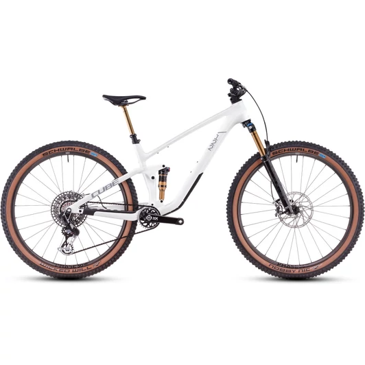 CUBE STEREO ONE22 C:62 SLT 29 METALLICWHITE´N´BLACK - 2025 - ÖSSZTELESZKÓPOS MTB KERÉKPÁR - S - 29"