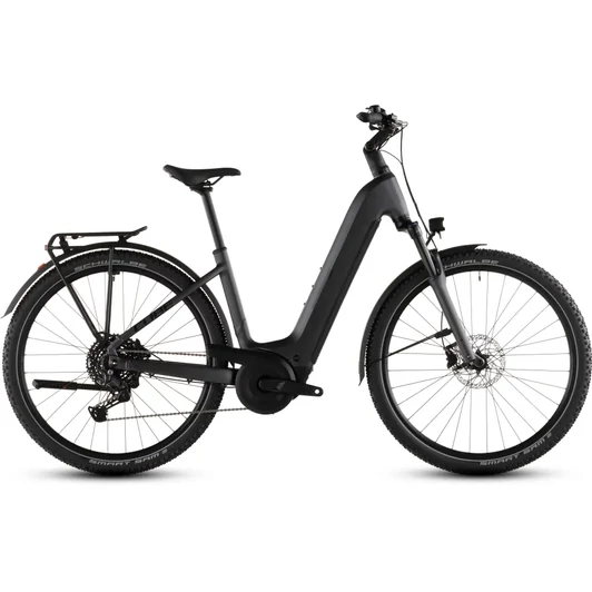 Cube Nuride Hybrid Performance 600 - Elektromos cross trekking kerékpár - slapgrey´n´black színben - Easy Entry 46 cm - 2026